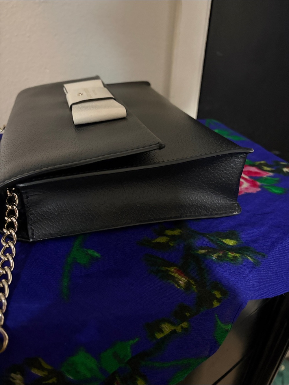 kate spade Black Crossbody with Ivory Bow Accent - Picture 6 of 7